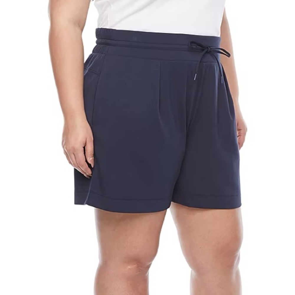 Stylus High Rise Pull-On Knit Short Navy - 1X  (16W - 18W) NWT - Picture 2 of 3